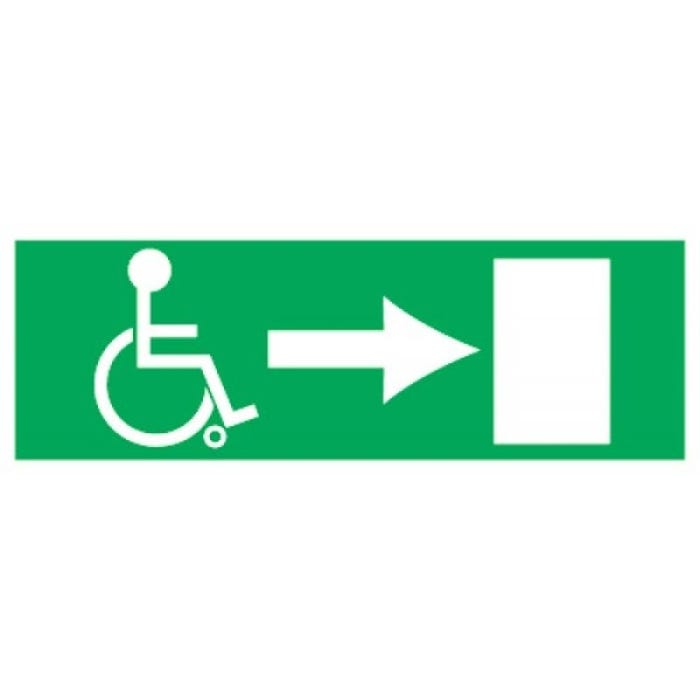 Panneaux d'évacuation sortie handicapé droite - Novap 6