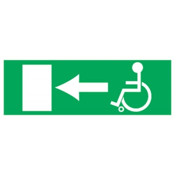 Panneaux d'évacuation sortie handicapé gauche - Novap 7
