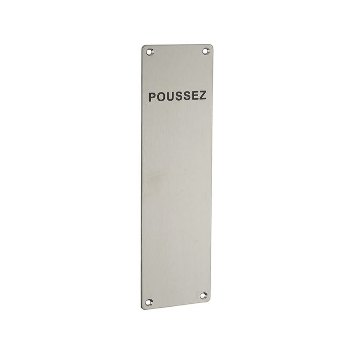 Plaque "Poussez" inox 304 - 75 x 300 mm 3