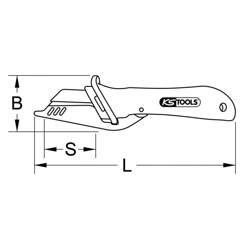 Couteau à dénuder les câbles isolé lame droite interchangeable Kstools 3