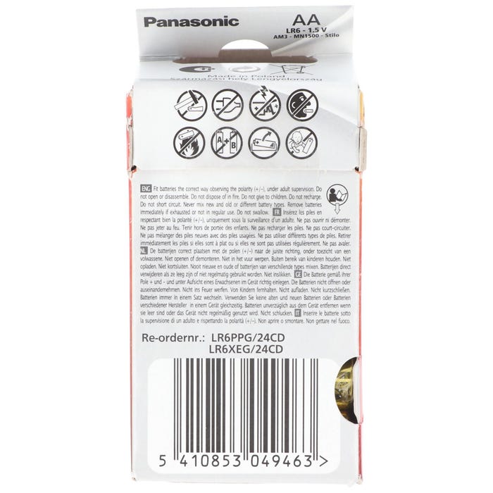 PANASONIC Pack 24 Piles Pro Power LR6/AA (Mignon) Alcaline 1,5 V 4