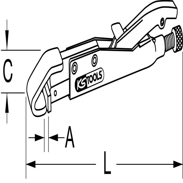 KSTOOLS - Pince étau pour carrossier, 20 mm max - 115.1083 1