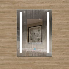 Miroir anti-buée avec interrupteur tactile+ Lumière blanc 6000k + L/P/H: 60 x 4 x 80 cm 1
