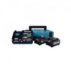 Pack makita 2 batteries bl4040 + chargeur dc40ra en makpac1 - 191j97-1 0