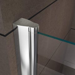 GINA Porte de douche H 180 cm largeur réglable 80 à 84 cm verre semi-opaque 3