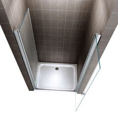 GINA Porte de douche H 180 cm largeur réglable 72 à 76 cm verre opaque 2
