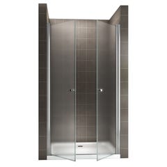GINA Porte de douche H 180 cm largeur réglable 88 à 92 cm verre opaque 4
