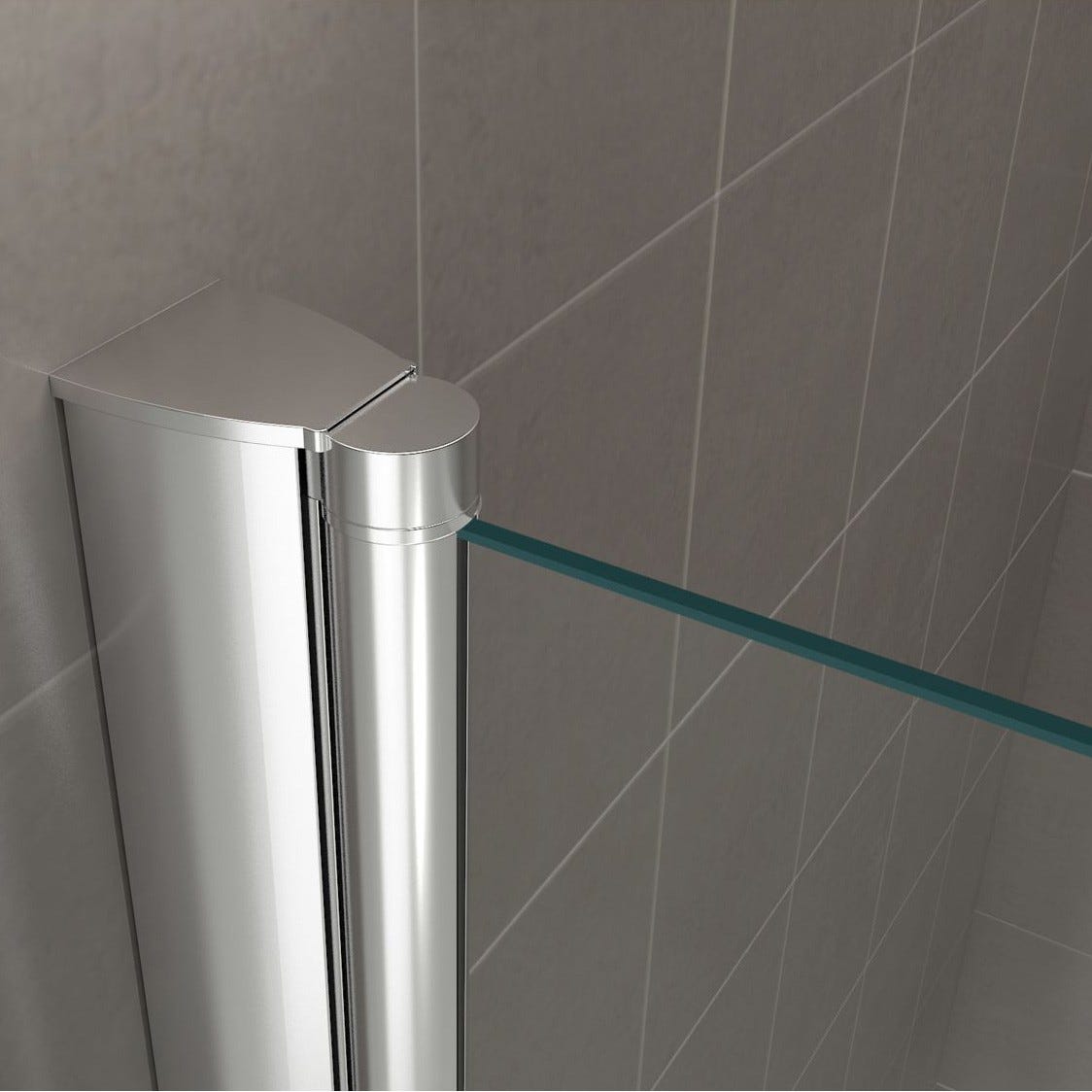 GINA Porte de douche H 180 cm largeur réglable 88 à 92 cm verre transparent 3