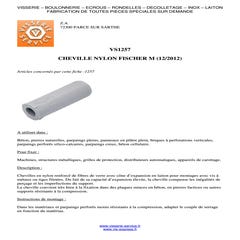 Chevilles nylon anti-vibration M 16x50 mm en boîte de 20 2