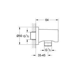 Grohe Rainshower Coude à encastrer 1/2", Warm Sunset (27057DA0) 1