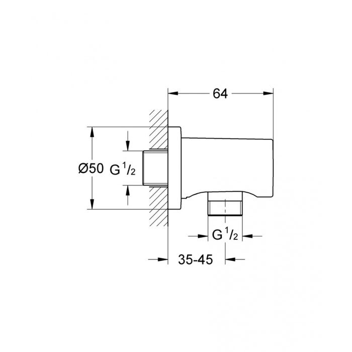 Grohe Rainshower Coude à encastrer 1/2", Warm Sunset (27057DA0) 1