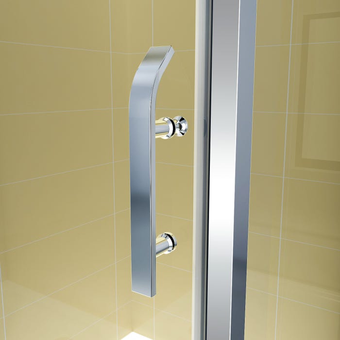 NIKY Porte de douche d'angle H 195 cm verre en 8 mm transparent 80 x 85 cm (porte 80) 4