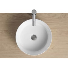 Vasque ronde à encastrer en céramique blanche 36 cm DORO 1