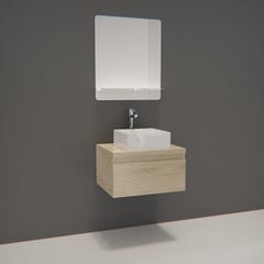 Meuble de salle de bain suspendu avec vasque et miroir WILL 0