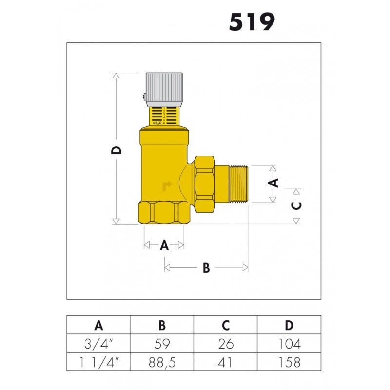 Soupape de pression différentielle de décharge - 1'1/4 - Thermador 2