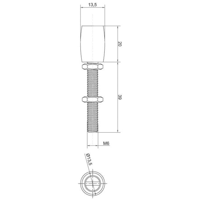 Guide olive nylon pour U 25x17mm - MANTION - 1088 1