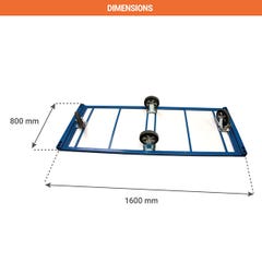 Chariot charge lourde - Composition : Plateau seul et roues en losange - 800007213 2