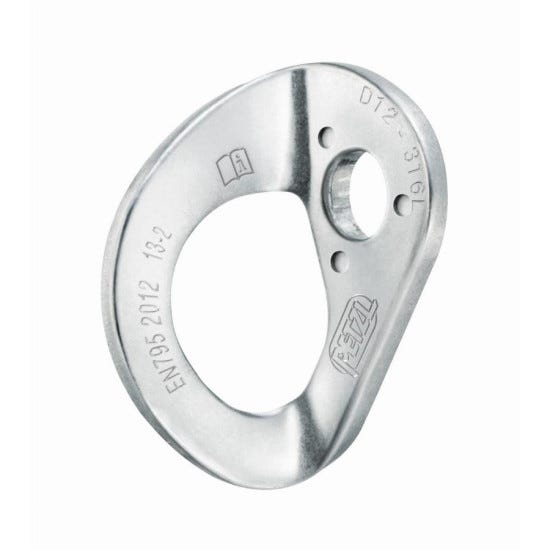 Plaquettes d'amarrage coeur stainless steel PETZL - Goujon 10mm - P36AS10 0