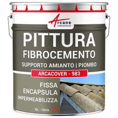 Peinture fibro ciment pour encapsulage support amiante / plomb : ARCACOVER AMIANTE. Tuile - 10 L - ARCANE INDUSTRIES 1