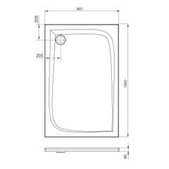 Receveur de douche extra-plat texture effet pierre MOONEO RECTANGLE 140 x 90 cm gris 2