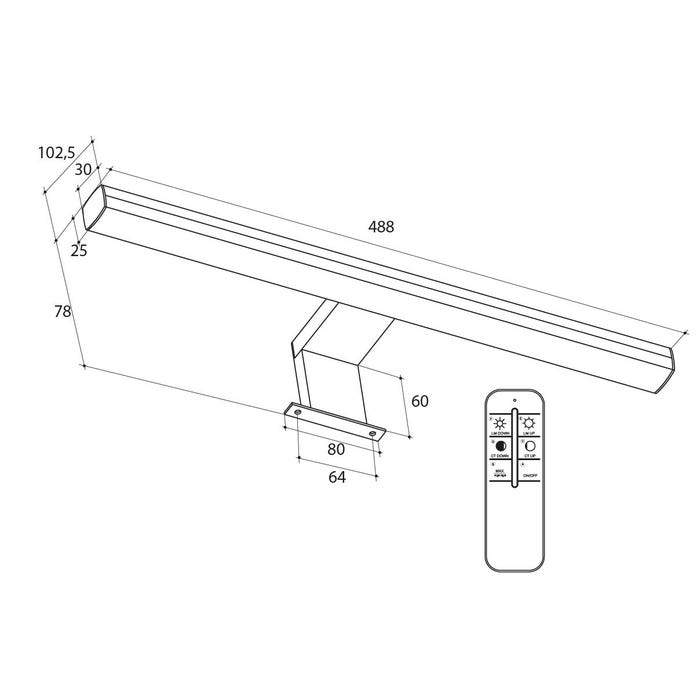 Applique LED pour miroir salle de bain CLOUD 10 W - intensité et réglable 2