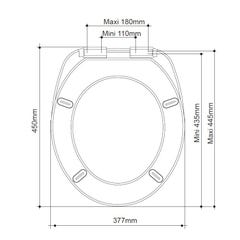 Abattant WC en thermodur à  fermeture progressive MILOS 2