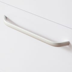 Meuble suspendu blanc avec deux tiroirs, 58 x 38 x 50 cm, lavabo en céramique 2