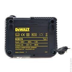 Chargeur de batteries DEWALT DCB115-XJ 10.8 V à 18 V Li-ion 4