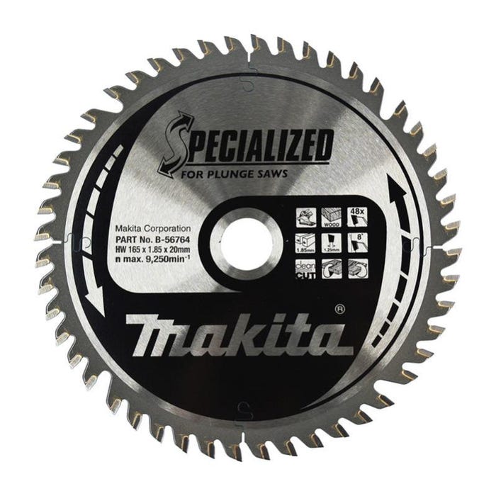 Lame pour scie circulaire “Specialized” TCT MAKITA B-56764 165x20mm, 48 dents 0