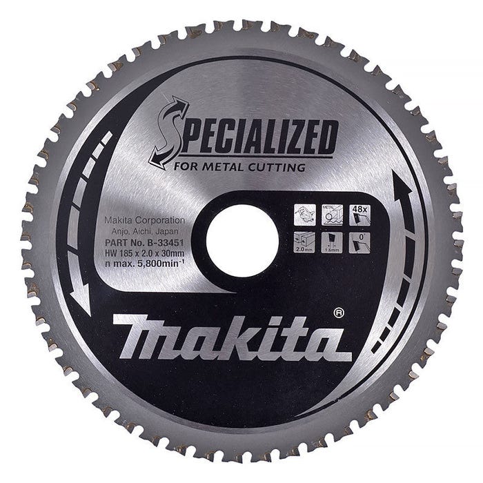Lame carbure MAKITA B-33451 Specialized 185 x 30 x 48 dents 0