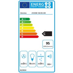 Hotte décorative inclinée 60cm 600m3/h blanc - Electrolux LFV319W 4