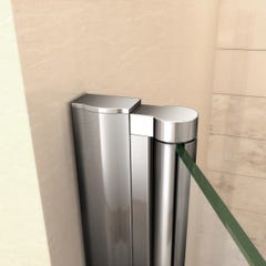 Porte de douche pivotante 90cm en 6mm verre anticalcaire Installation en niche Hauteur 197cm 3