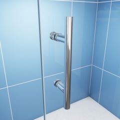 Porte de douche coulissante 100cm en 5mm verre trempé porte de douche Hauteur 190cm Installation en niche 3
