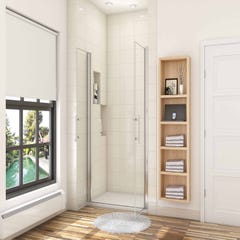Porte de douche battante 110cm en verre anticalcaire Porte de douche pivotante à 180° Hauteur 187cm 1