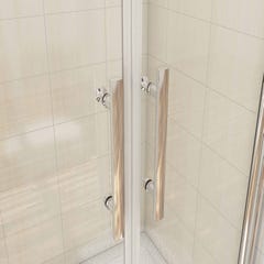 Porte de douche battante 110cm en verre anticalcaire Porte de douche pivotante à 180° Hauteur 187cm 3