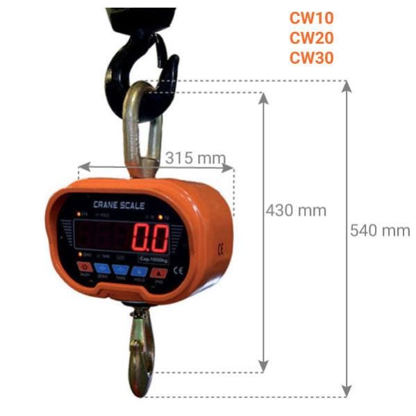 Dynamomètre électronique - charge maximum de levage 2000 kg - CW20 1