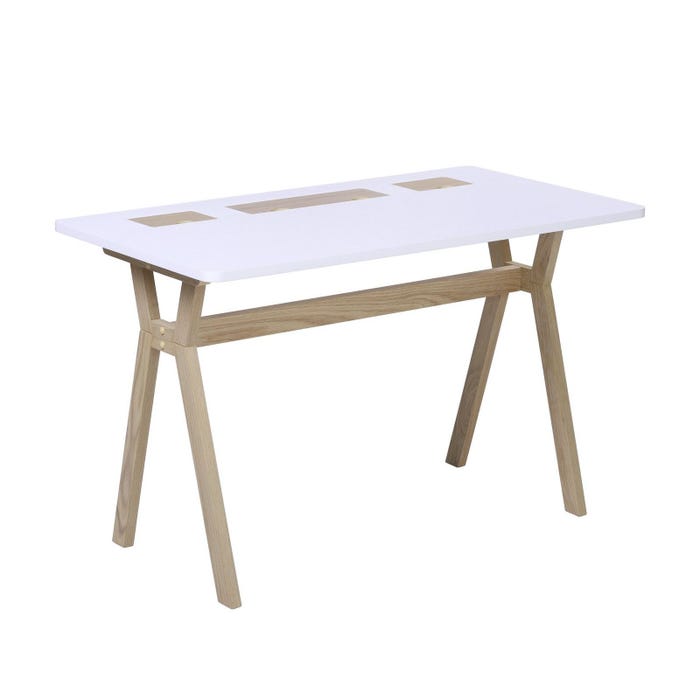 Bureau scandinave 120 cm MOBOX blanc 1