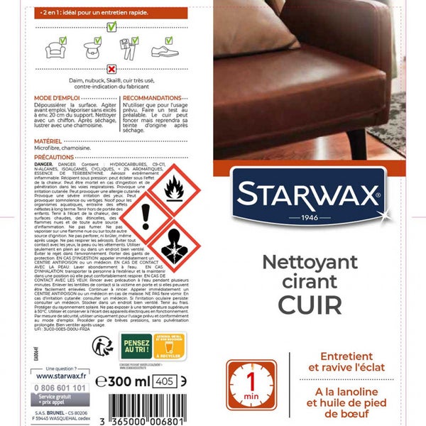 Nettoyant anti-calcaire cabine de douche STARWAX 0.5 l