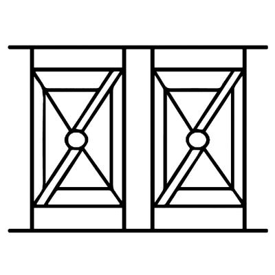 Grille de Defense Isoangle pour Fenetre H= 45 cm x L= 40 cm (côte
