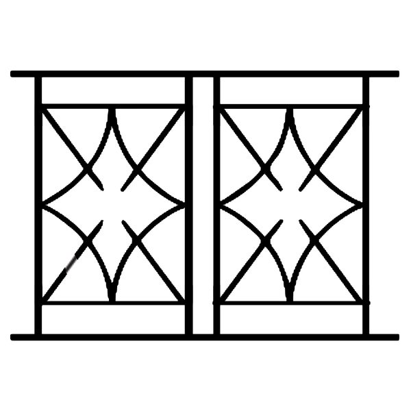 Grille de Defense Isoangle pour Fenetre H= 65 cm x L= 80 cm (côte tableau)
