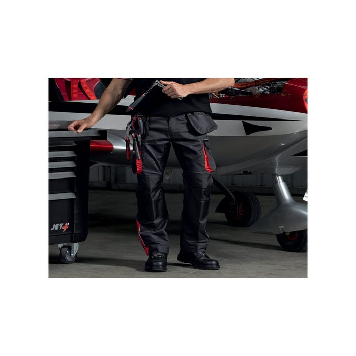 Pantalon de travail stretch avec poches genouillère 2 positions et poches flottantes ULTIMATE gris sombre FACOM 2