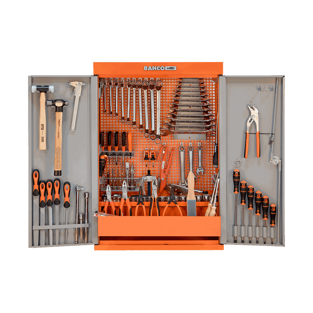 Armoire avec 2 portes + kit de 110 outils multi-usages 1495CD60TS1 Bahco 0