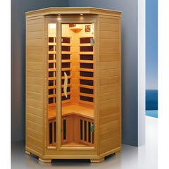Sauna Infrarouge 3/4 places d'angle Gamme prestige ARVIKA II - 120x56x120x H190 cm - 2100W 1