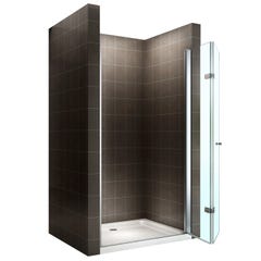 MONA Porte de douche pliante H 195 cm largeur réglable de 96 à 100 cm verre transparent 2