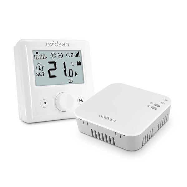 Thermostat sans fil Wifi connecté pour chaudières à gaz, fioul et pompe à  chaleur non réversible HomeFlow WL Avidsen ❘ Bricoman