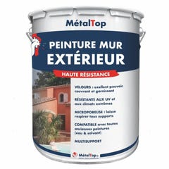 Peinture Mur Exterieur - Metaltop - Blanc gris - RAL 9002 - Pot 5L 0