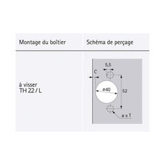 Charnière intermat 9935 - Base : - 3 mm - Montage : Intérieur - HETTICH 4