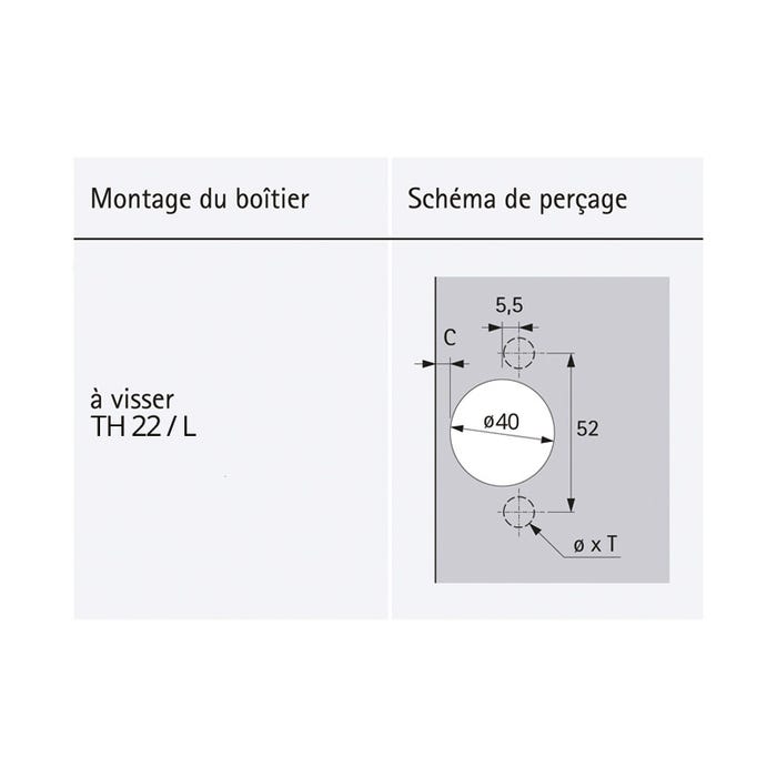 Charnière intermat 9935 - Base : - 3 mm - Montage : Intérieur - HETTICH 4