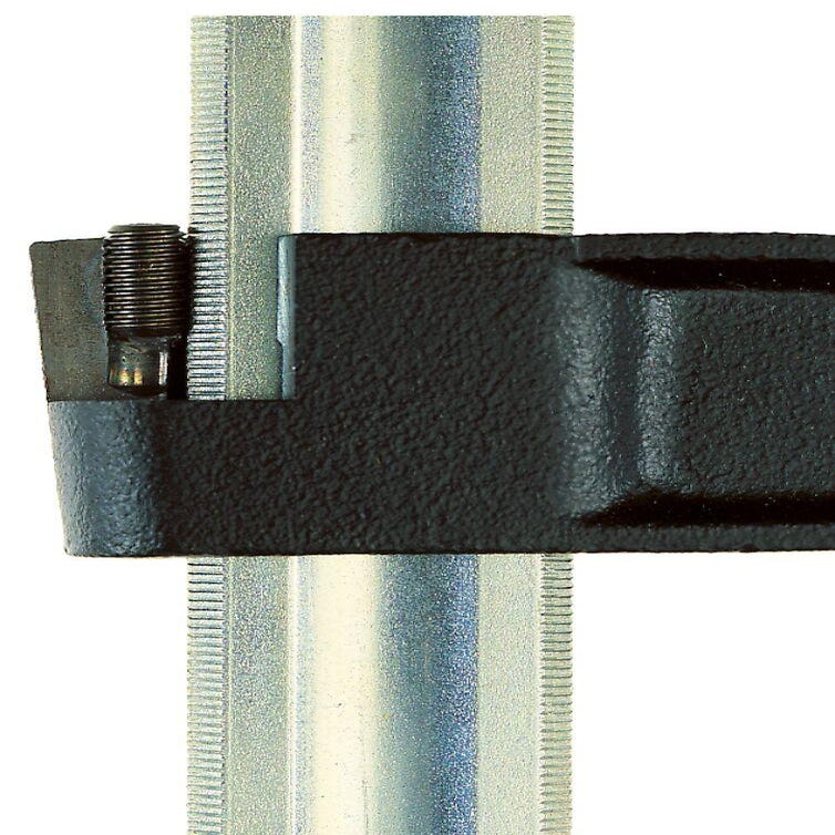 Serre-joint en fonte malléable, Capacité de serrage : 1250 mm, Portée 120 mm, Glissière 35 x 11 mm 1