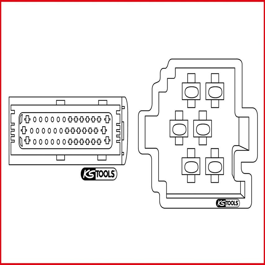 KS TOOLS Extracteur universel de cosses pour connecteur plat et 1